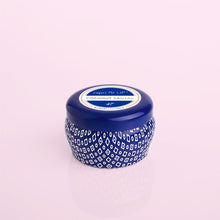 Load image into Gallery viewer, Coconut Santal Blue Mini Tin, 3 oz

