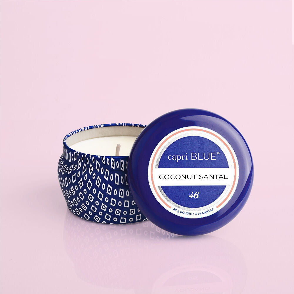 Coconut Santal Blue Mini Tin, 3 oz