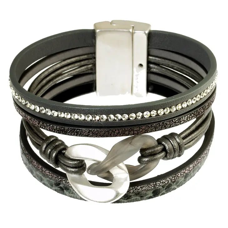 Matt Silver/Grey Link Bracelet