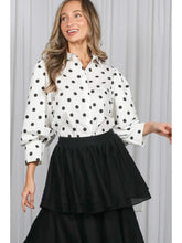 Load image into Gallery viewer, Playful Polka Dot 100%Cotton Puff Sleeve
