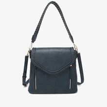Load image into Gallery viewer, Lorelei Double Zip Whipstitch Trim Crossbody
