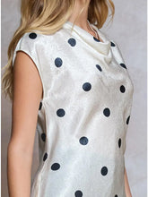 Load image into Gallery viewer, Polka Dot Cowl Neck Dolman Sleeve Top
