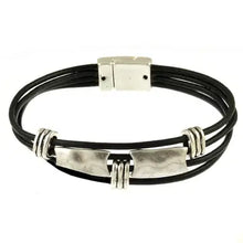 Load image into Gallery viewer, Antique Silver and Gold Tone Bar Brac. with Magnetic Clasp
