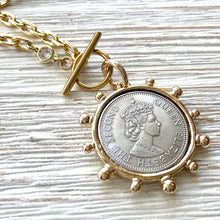 Load image into Gallery viewer, Coin Necklace French Medallion Jewelry
