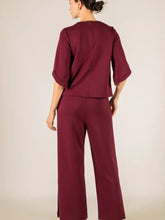 Load image into Gallery viewer, Butter Modal Flare 3/4 Sleeve Round Neck Top
