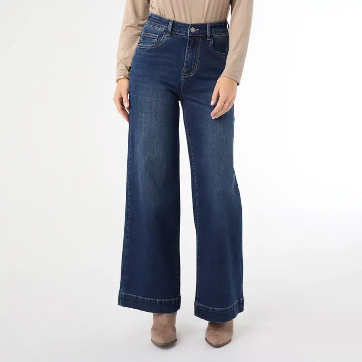 Everstretch Wide Leg - Dk Denim