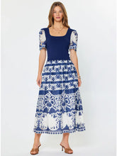 Load image into Gallery viewer, Lace Embroidered A-Line Midi Dress
