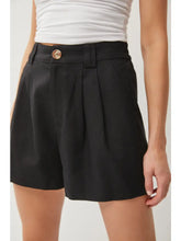 Load image into Gallery viewer, Classic Pleated Linen Wide Leg Shorts
