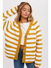 Load image into Gallery viewer, Button Up Stripe Cardigan
