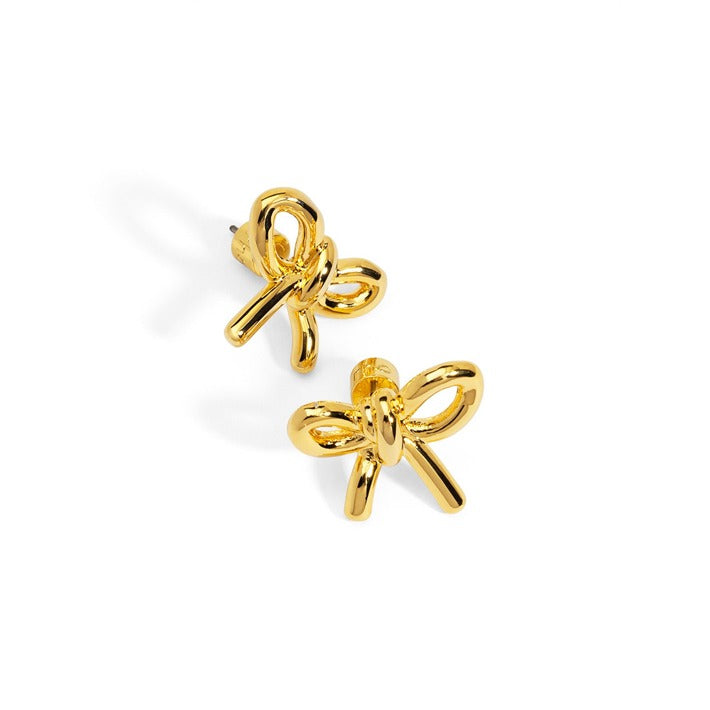 Puffy Bow Stud Earrings