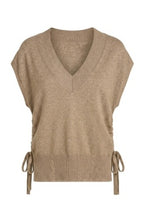 Load image into Gallery viewer, V- neck dolman popover sweater w/ ties

