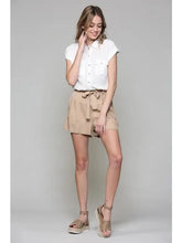 Load image into Gallery viewer, Pull On High Rise Shorts - Taupe
