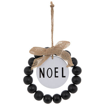 NOEL Bead Ornament (Blk)