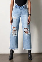 Load image into Gallery viewer, Flip Waistband Straight Jeans
