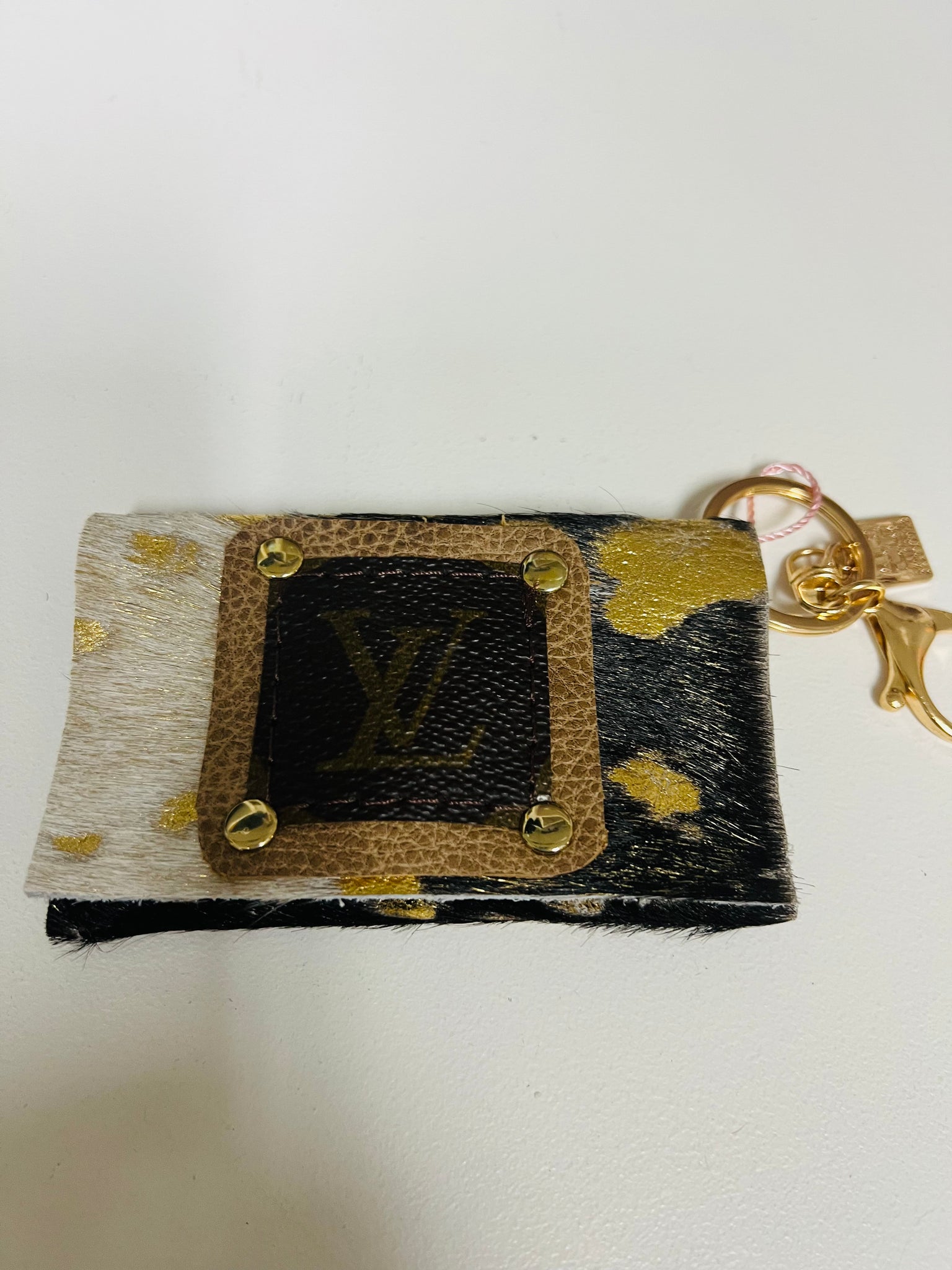 Upcycled Card Holder/Key Chain Solid Black