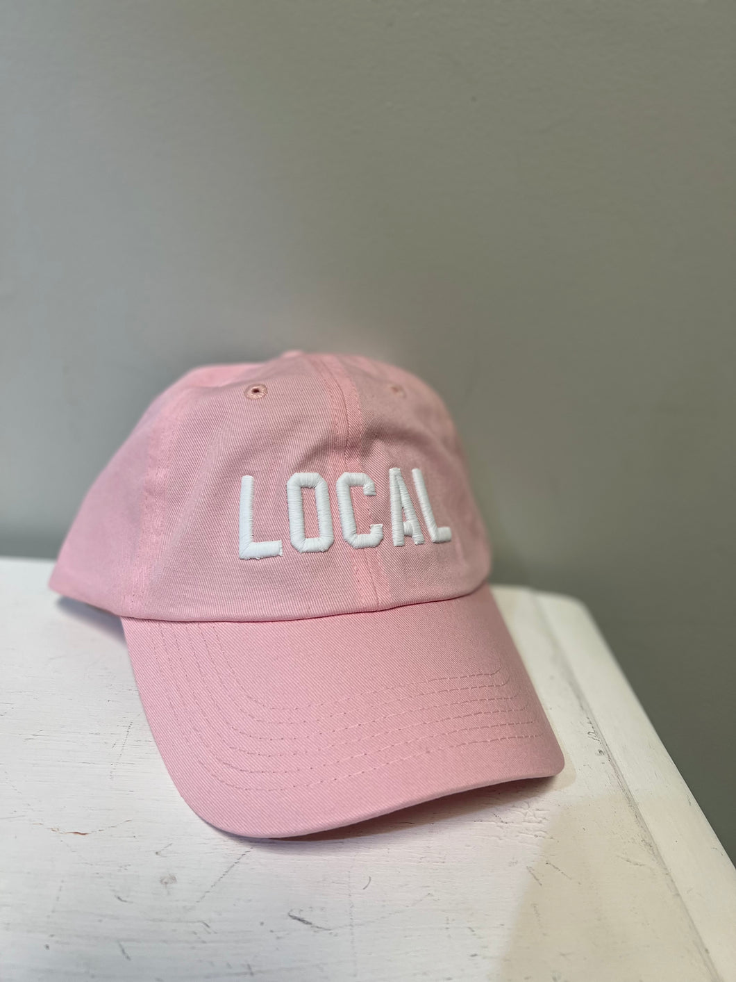 Embroidered Local hat - Light Pink