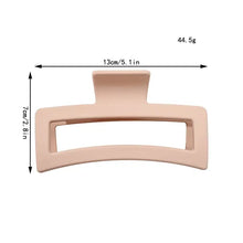 Load image into Gallery viewer, Large Matte Rectangular Hair Claw - White
