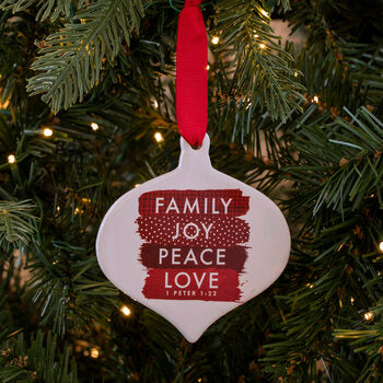 Ceramic Ornament - Family, Joy...