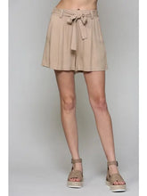 Load image into Gallery viewer, Pull On High Rise Shorts - Taupe
