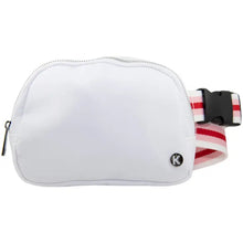 Load image into Gallery viewer, Solid Fanny Pack with Striped Strap

