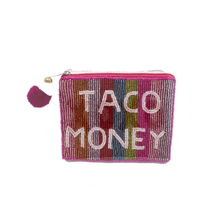 Beaded Taco Money Coin Purse