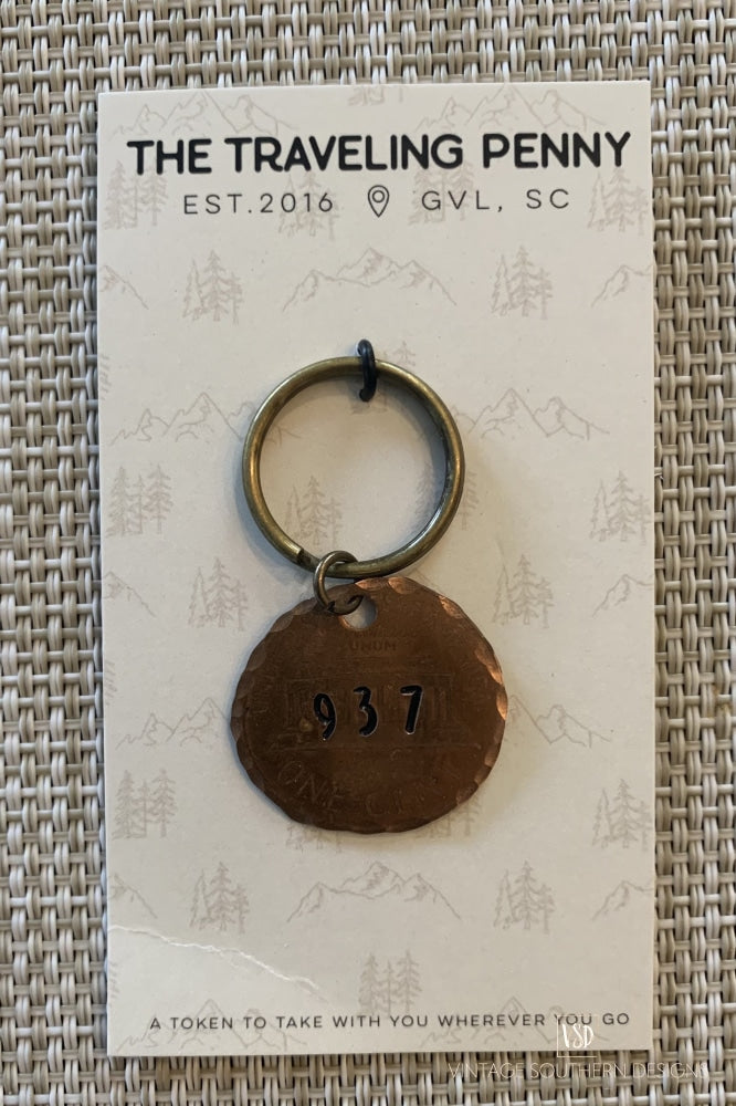 937 - The Traveling Penny Keychain Gift