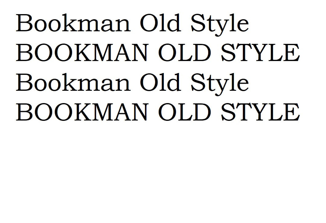 Font Option - Bookman Old Style
