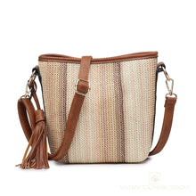 Load image into Gallery viewer, Autumn Straw Textured Crossbody - Multi Color *
