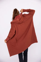 Load image into Gallery viewer, Open Front Longline Hoodie Cardigan
