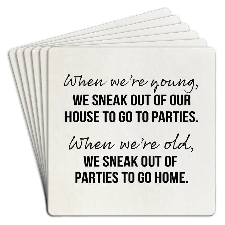 When we were young....Coasters (Set of 6)