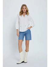 Load image into Gallery viewer, Flowy Textured Blouse  - White
