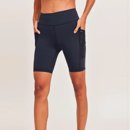 Biker Shorts Side/Zipper Pockets