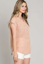 Load image into Gallery viewer, Cap Sleeve Shirt - Butter Rum
