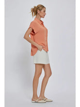 Load image into Gallery viewer, Solid Short Sleeve Shirt - Papaya
