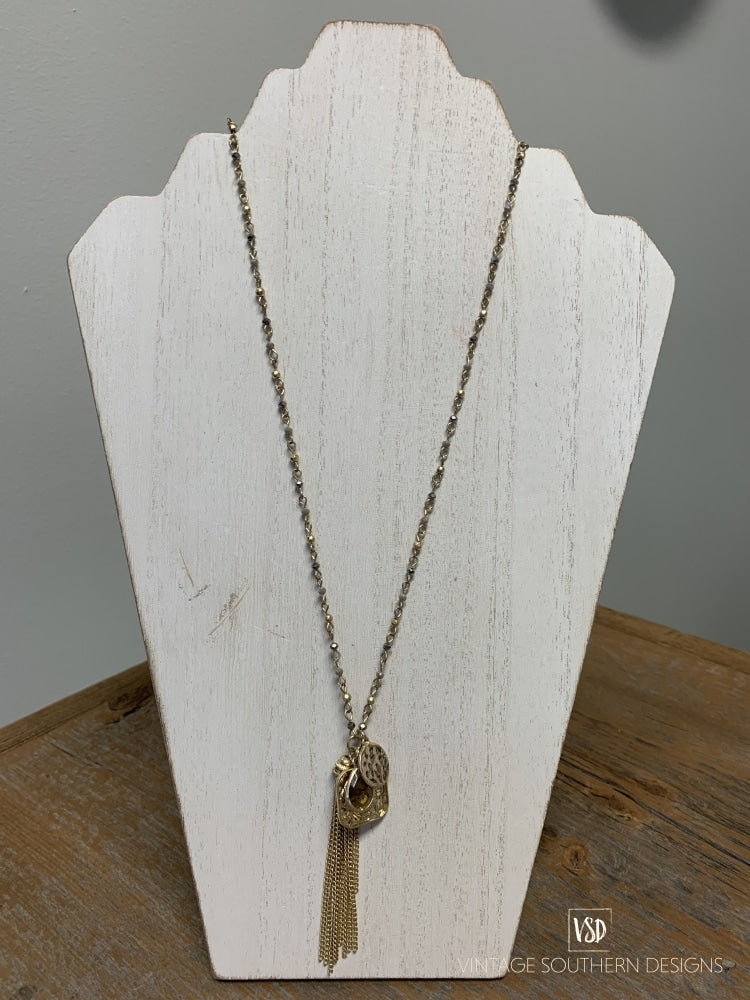 Gold Necklace With Charm Jewelry