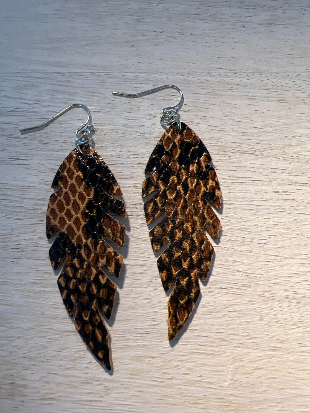 Leather Earrings with cutouts