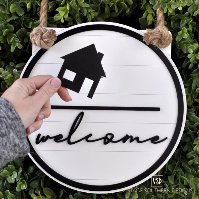 Interchangeable Welcome Sign Home