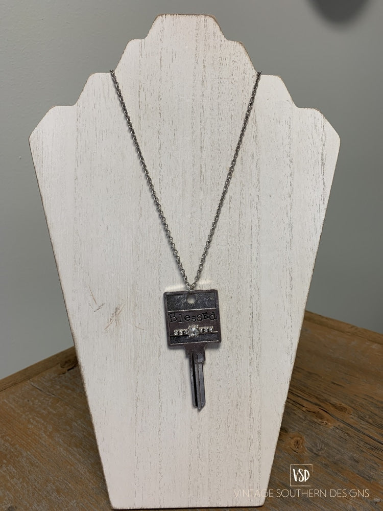 Large Blessed Key Necklace Jewelry