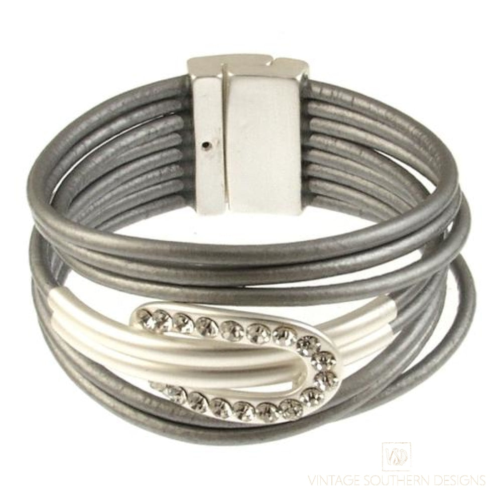 Matt Crystal Bracelet/silver Jewelry