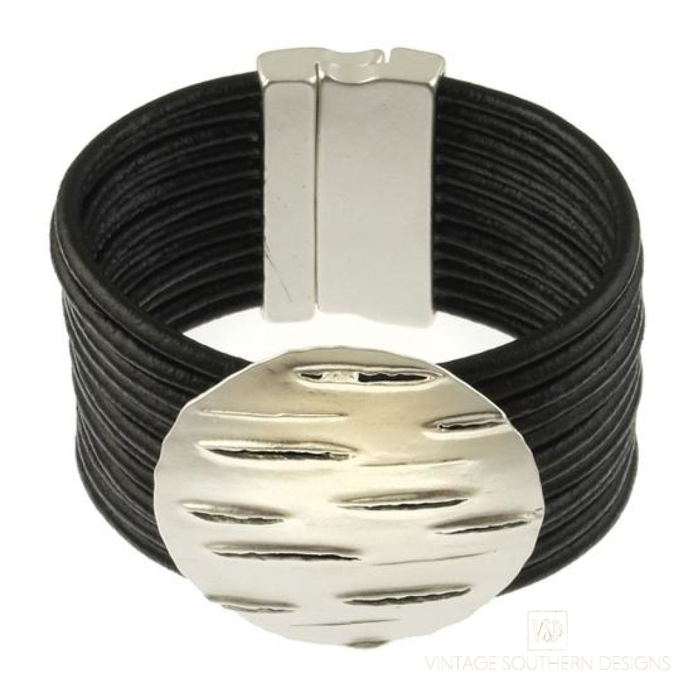 Matt Round Magnetic Bracelet/black Jewelry