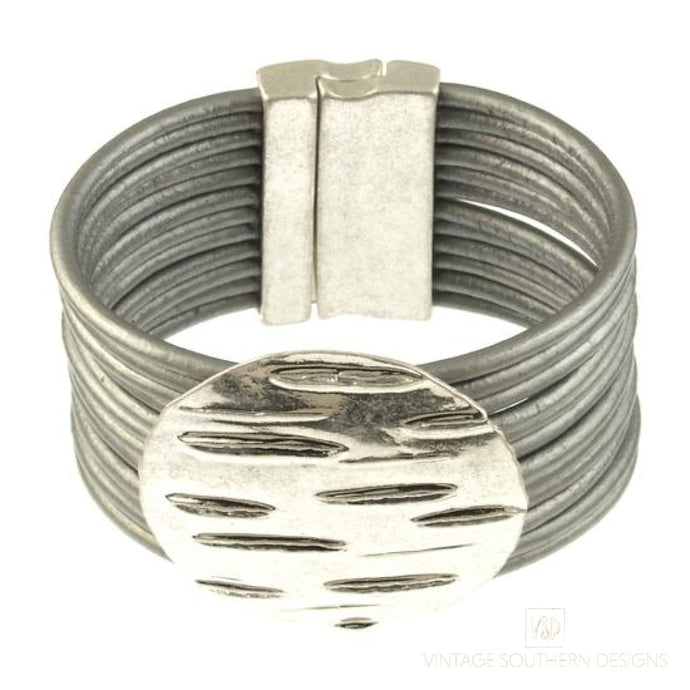 Matt Round Magnetic Bracelet/gray Jewelry