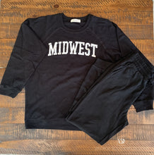 Load image into Gallery viewer, Midwest Pullover Jogger Set (Black)
