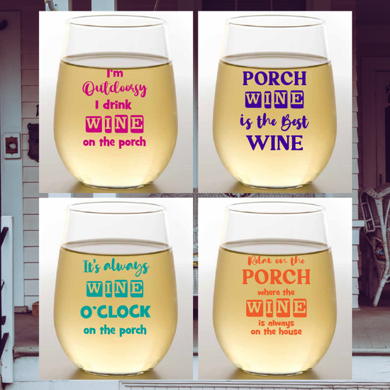 PORCH WINE Glasses (Set of 4)