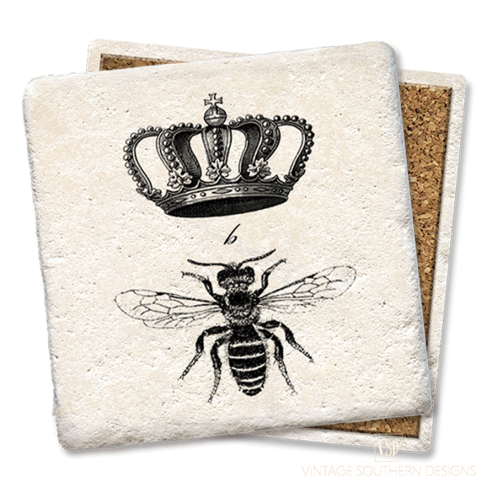 Queen Bee Graphic Coaster Set