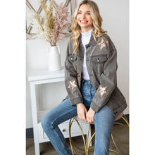 Load image into Gallery viewer, Star Patch Demin Jacket - Gray

