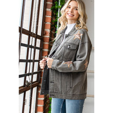 Load image into Gallery viewer, Star Patch Demin Jacket - Gray
