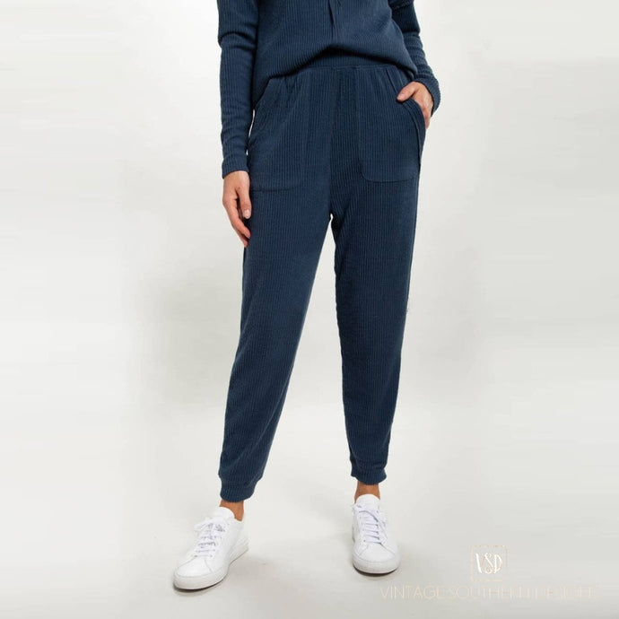 Ribbed Chill Lounge Pants - Midnight Navy
