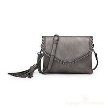 Load image into Gallery viewer, Sloane Flap Over Crossbody - Pewter
