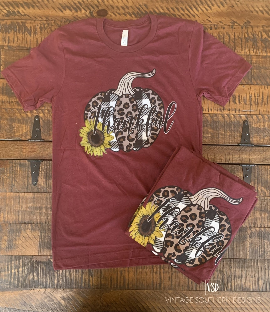 Thankful - Pumpkin Graphic Tee Apparel