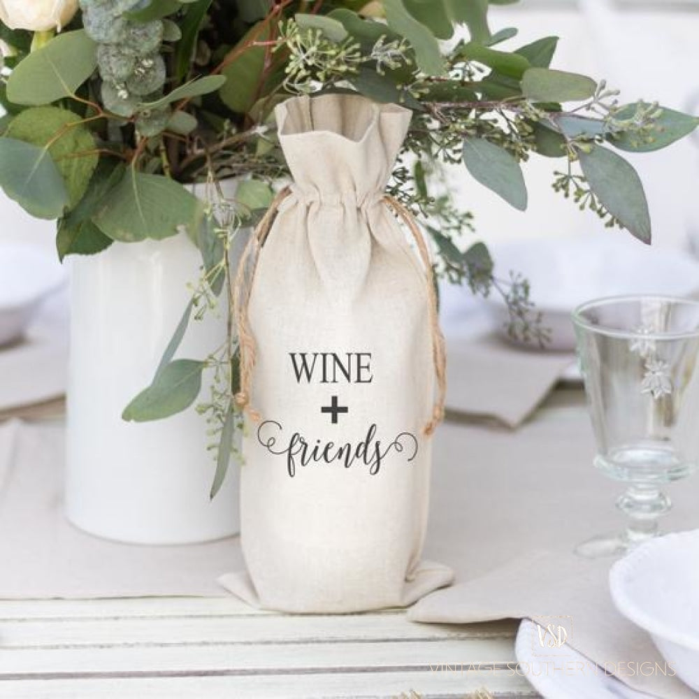 Wine + Friends Bag Home